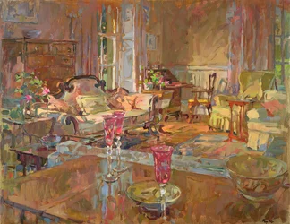 Salon met Venetiaans glas